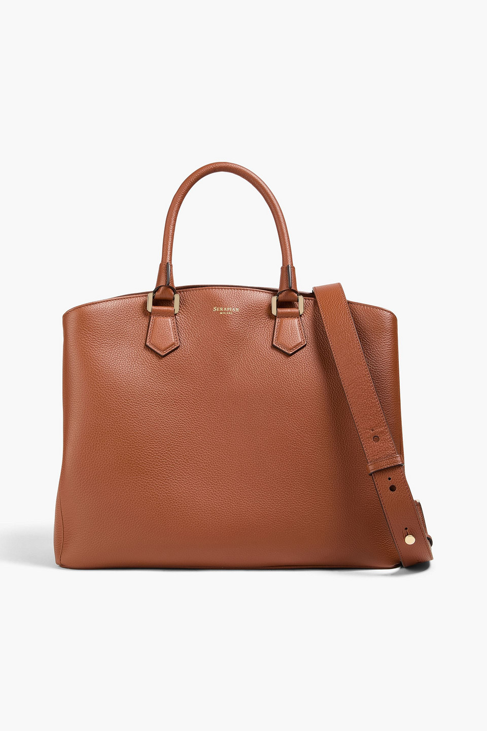 Serapian Luna Pebbled-leather Tote