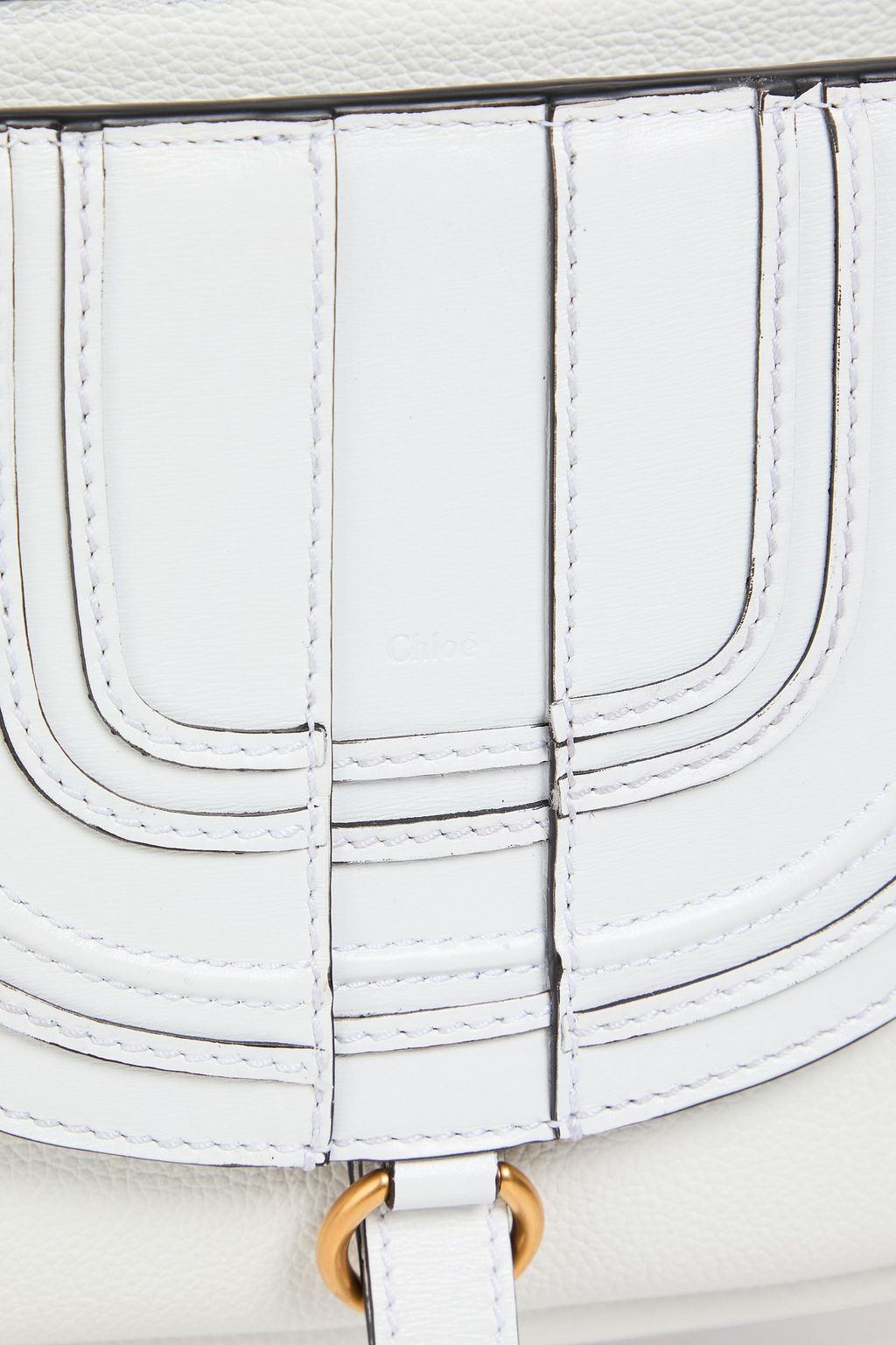 CHLOÉ Marcie smooth and textured-leather shoulder bag