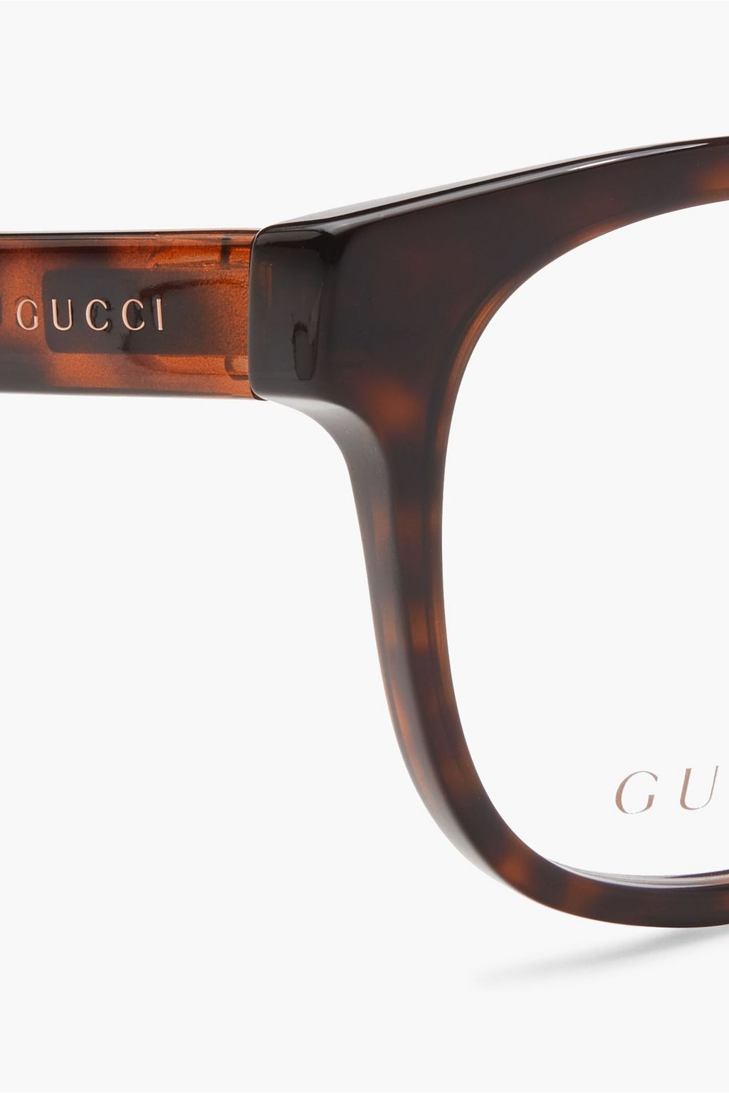 GUCCI D-frame tortoiseshell acetate optical glasses