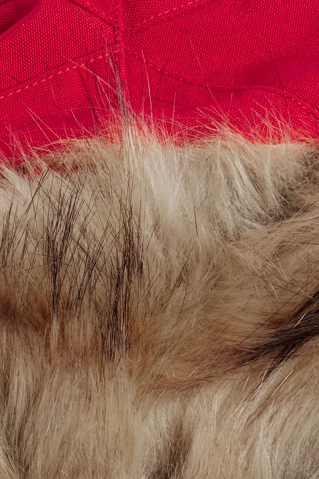 R13 X BRUMAL Faux fur-trimmed shell trapper hat