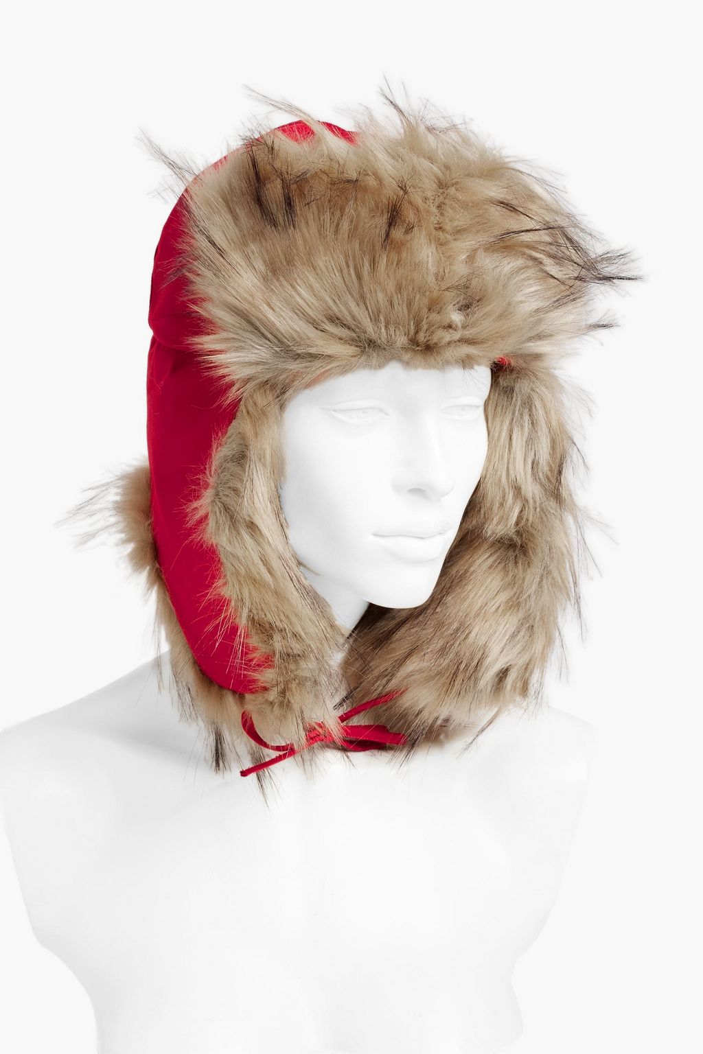 R13 X BRUMAL Faux fur-trimmed shell trapper hat