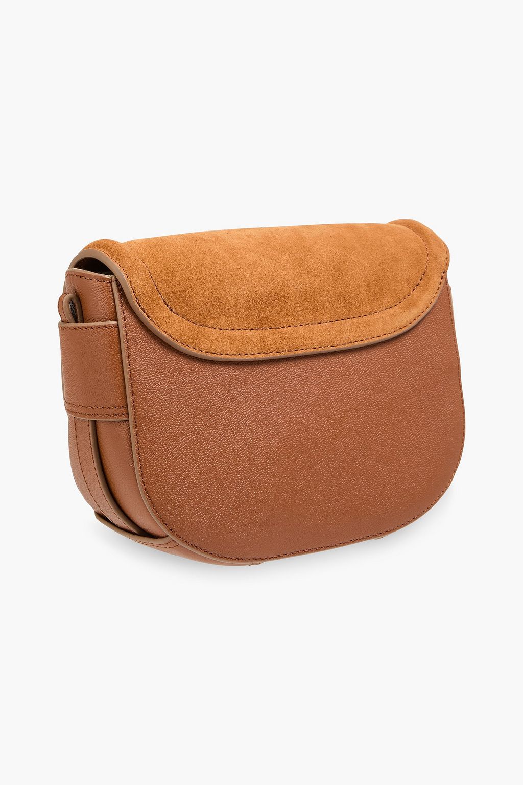 SEE BY CHLOÉ Mara suede and textured-leather cross-body bag