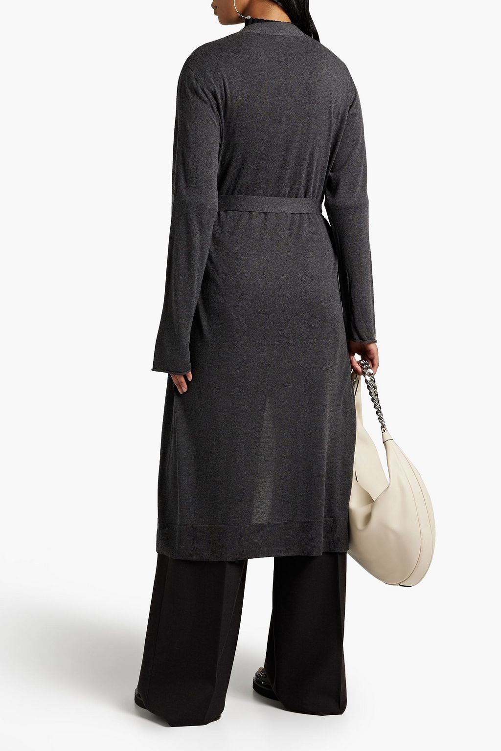 ATM ANTHONY THOMAS MELILLO Belted silk, merino wool and cashmere-blend cardigan