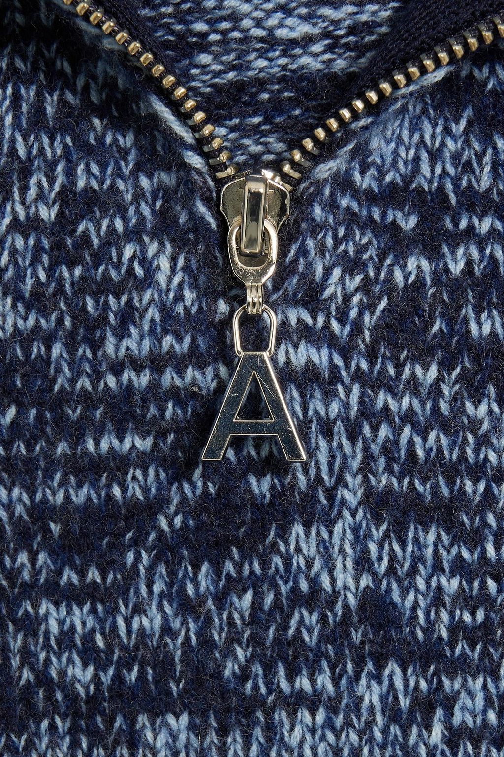 ALEXACHUNG Moon wool and cashmere-blend half-zip sweater