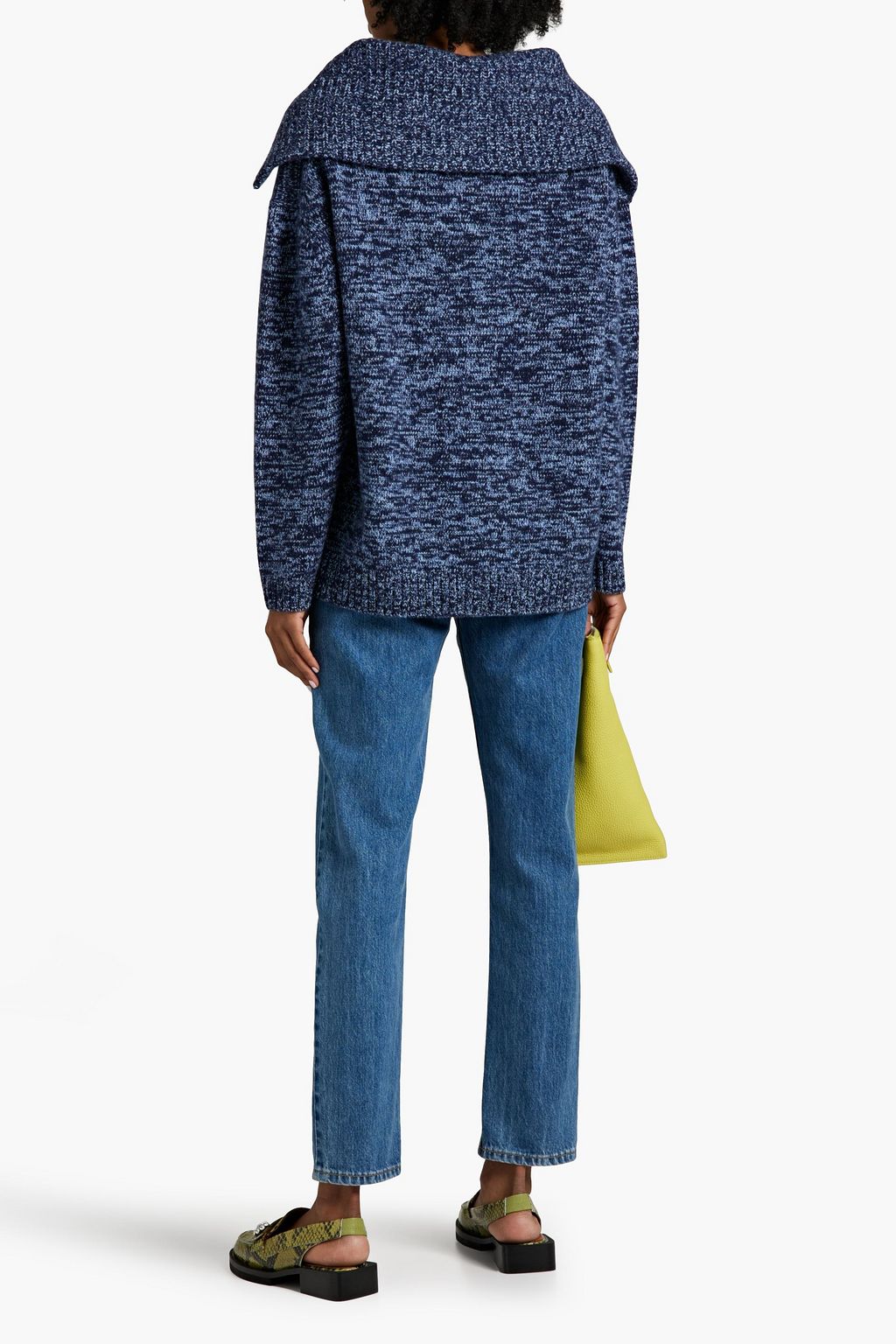 ALEXACHUNG Moon wool and cashmere-blend half-zip sweater