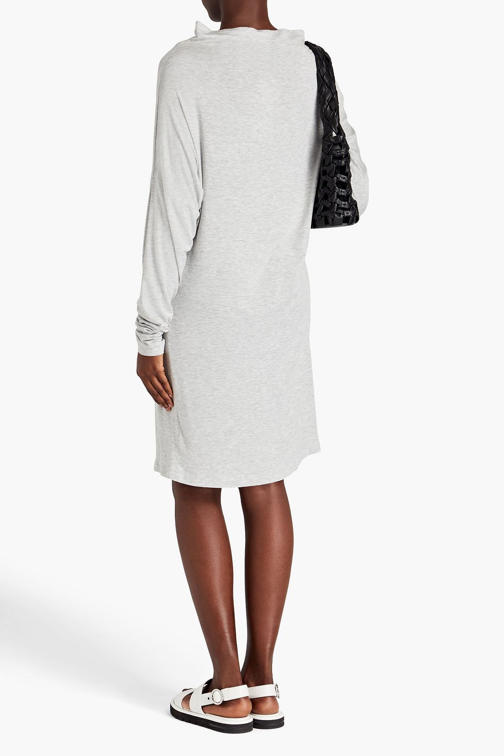 NORMA KAMALI All In One convertible mélange jersey mini dress