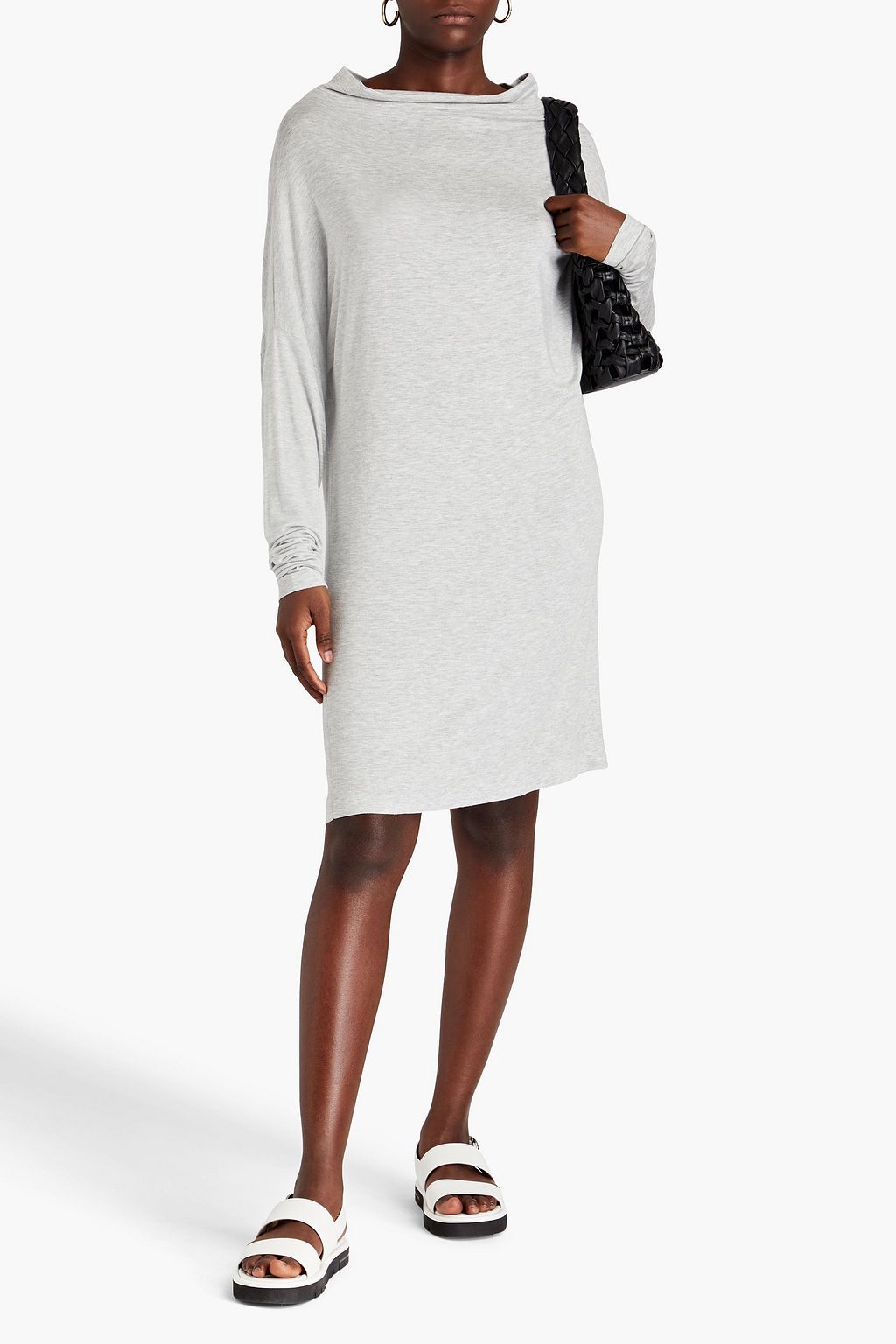 NORMA KAMALI All In One convertible mélange jersey mini dress