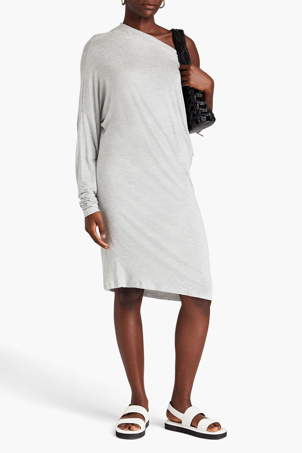 NORMA KAMALI All In One convertible mélange jersey mini dress