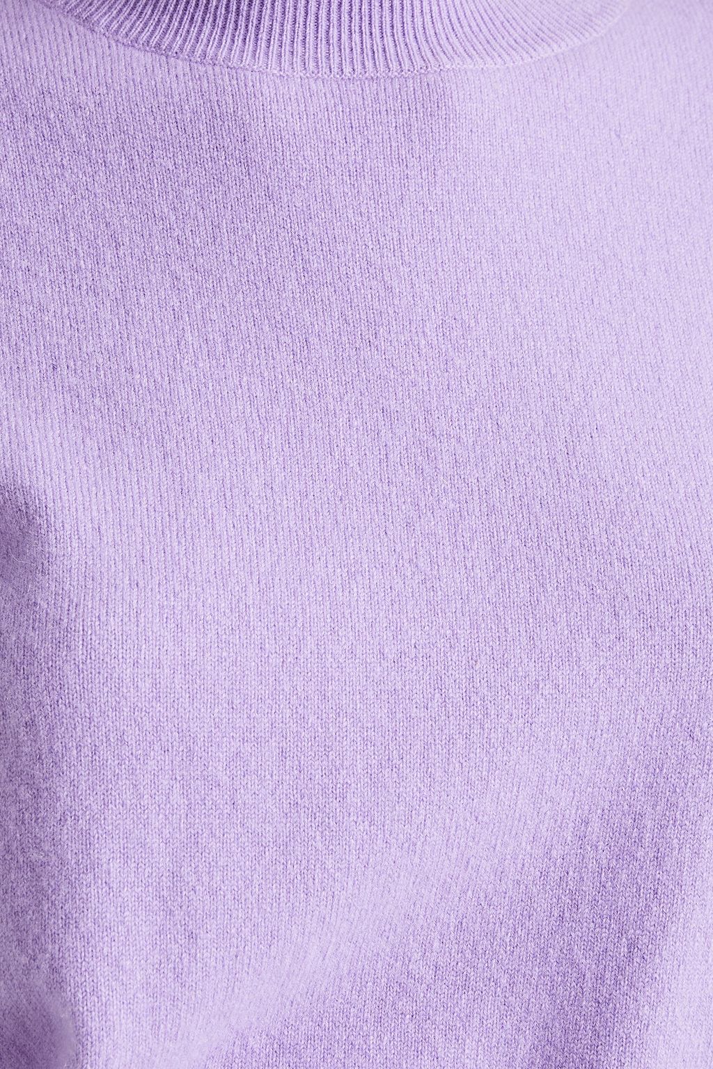 MAJE Logo-embroidered cashmere-blend sweater