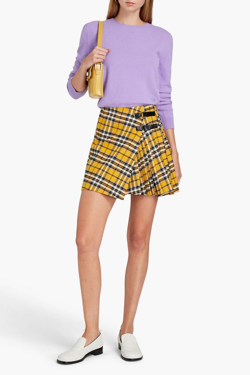 MAJE Logo-embroidered cashmere-blend sweater
