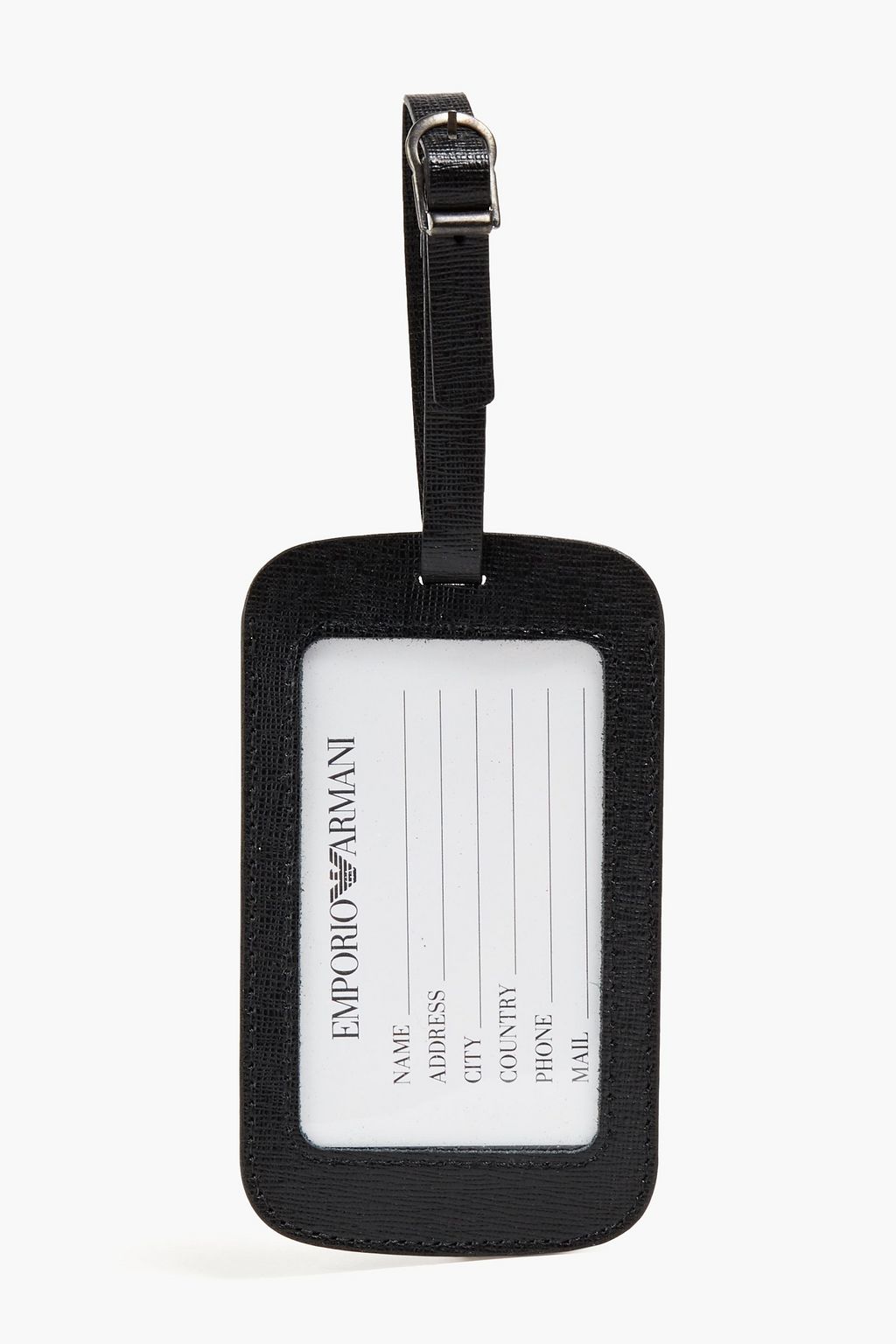EMPORIO ARMANI Gepäckanhänger aus strukturiertem Leder