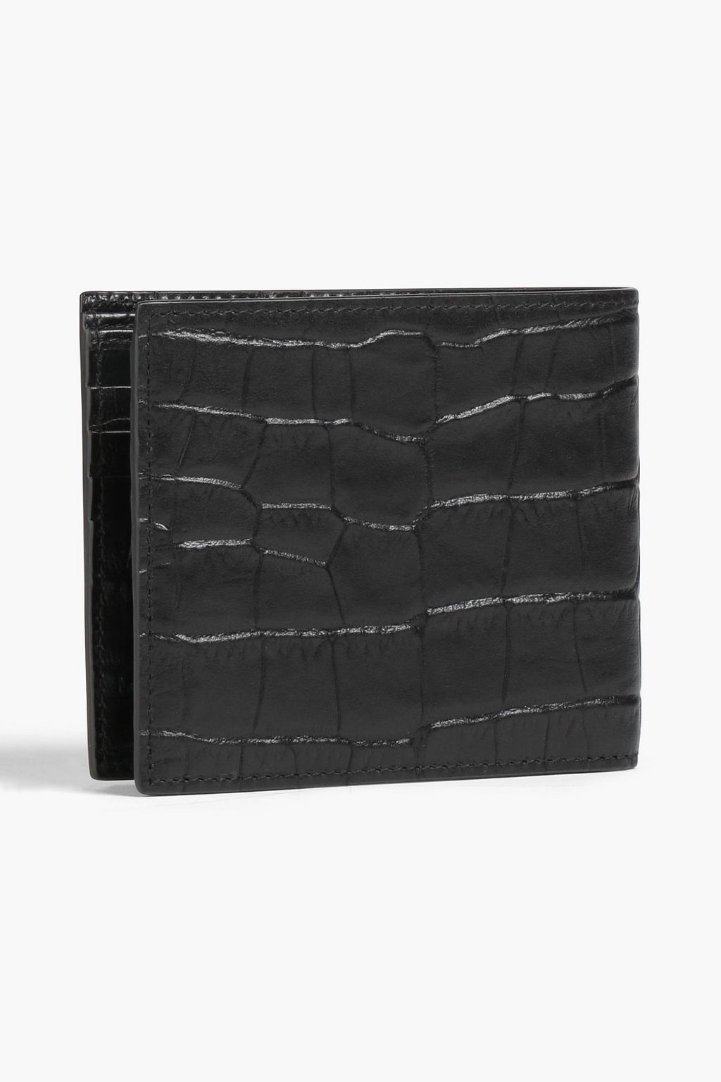 EMPORIO ARMANI Croc-effect leather wallet