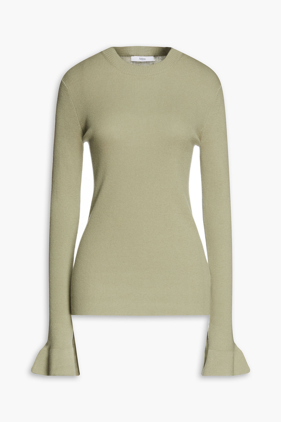 Safiyaa Ginny Ribbed Cashmere Jumper In Grey