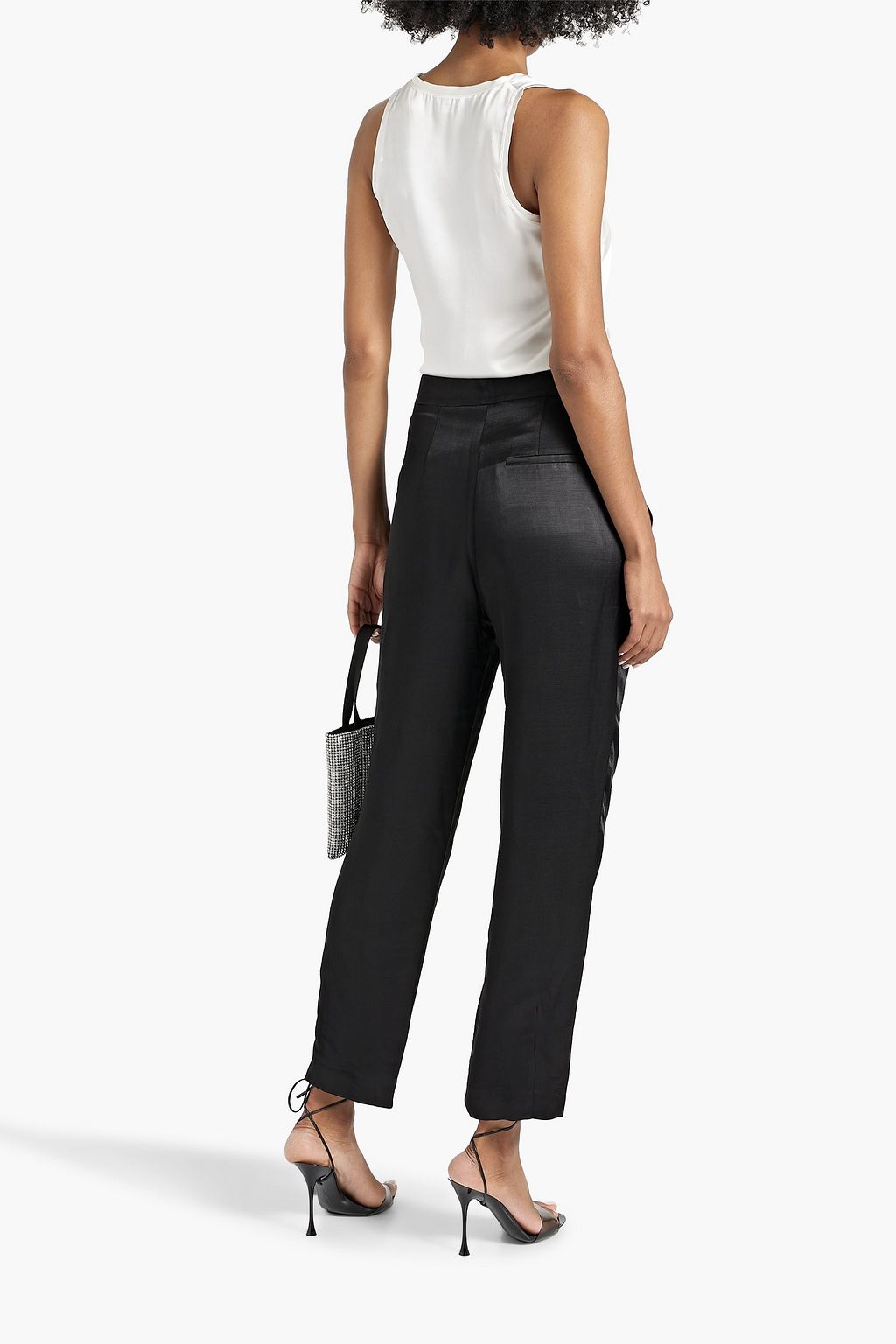 ENVELOPE1976 Bianca satin-twill tapered pants