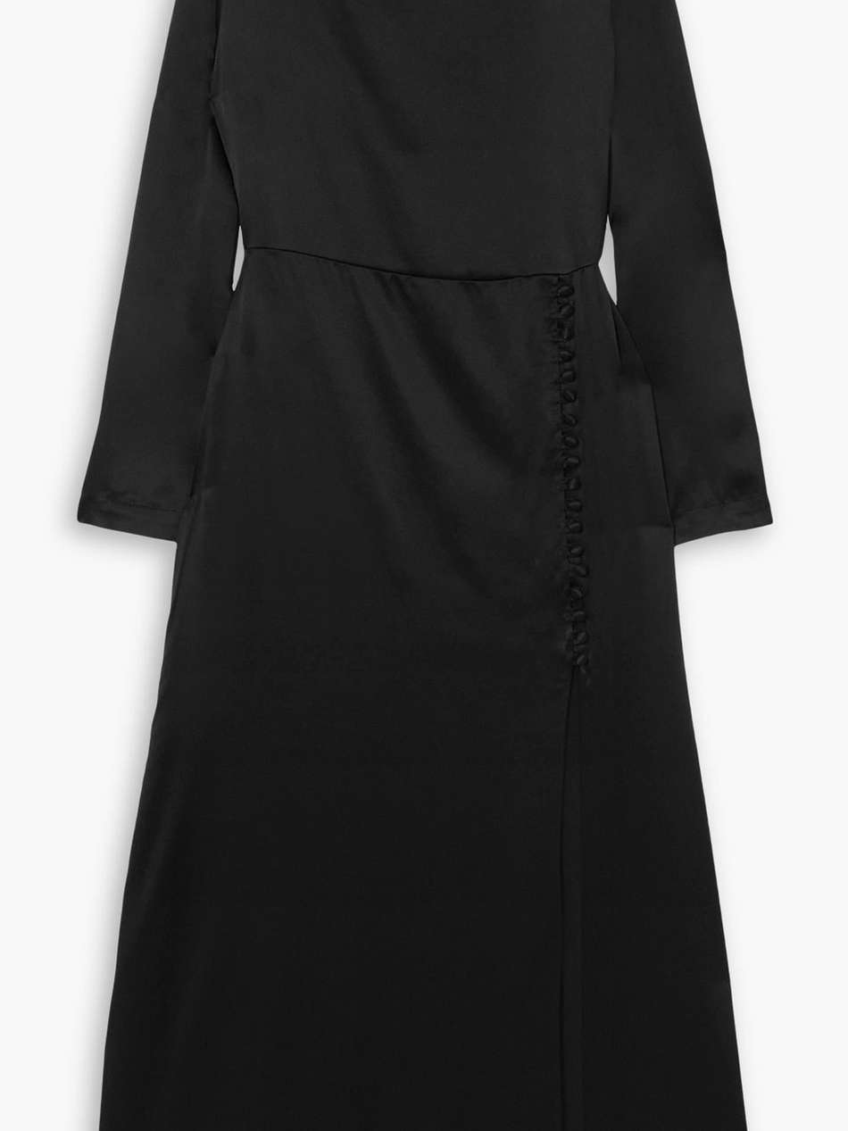 campania silk-satin midi dress