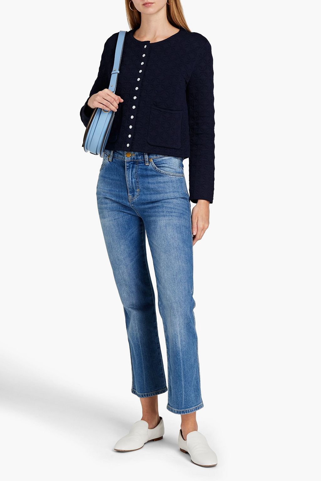MAJE Embroidered woven jacket