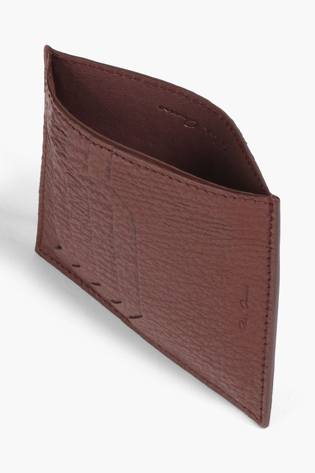 RICK OWENS Pebbled-leather cardholder