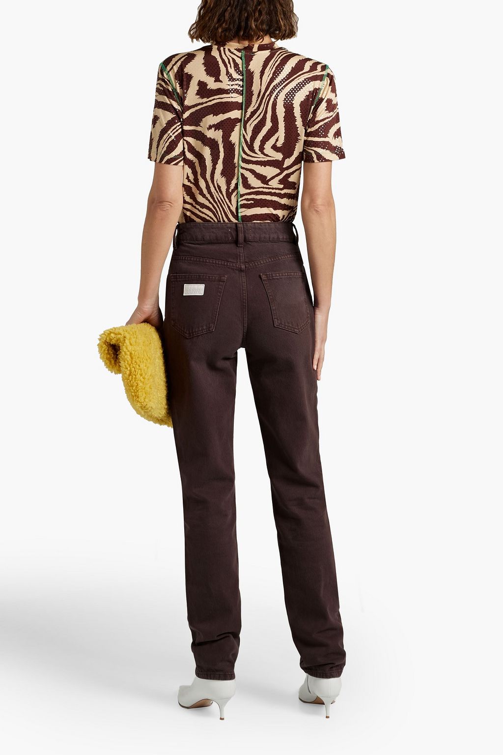 GANNI High-rise straight-leg jeans