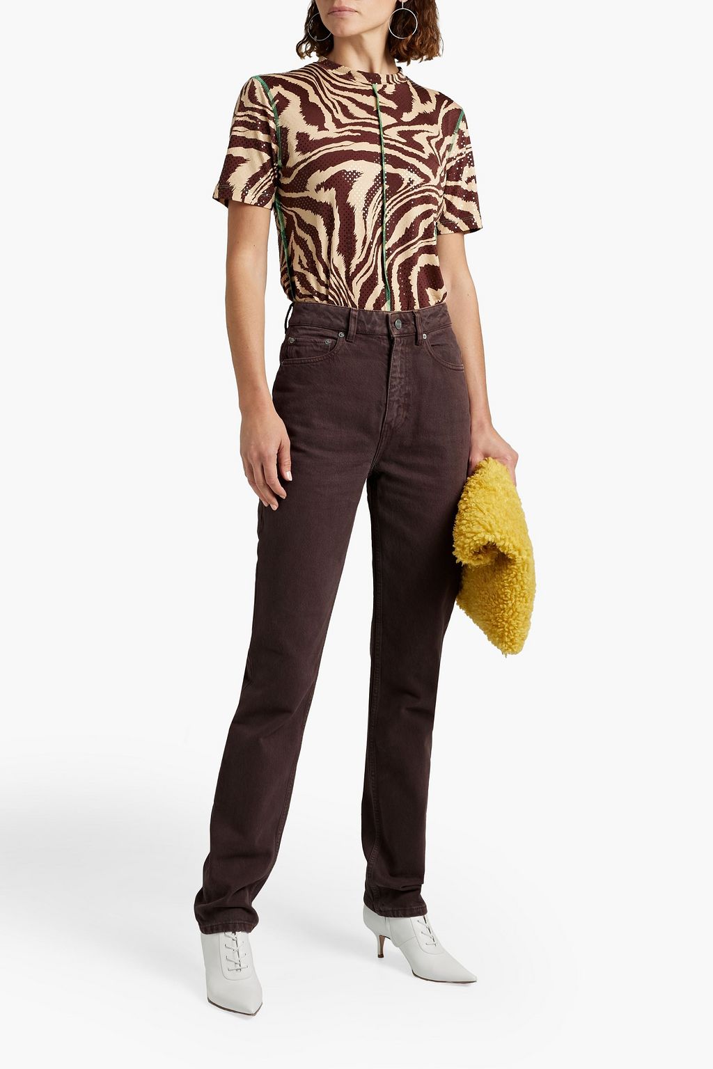GANNI High-rise straight-leg jeans