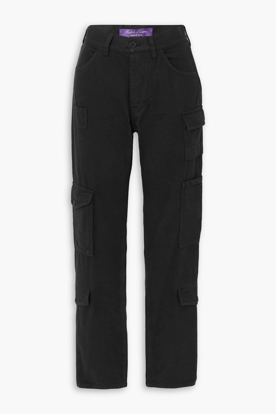 Ralph Lauren Dominik Denim Slim-leg Cargo Pants In Black