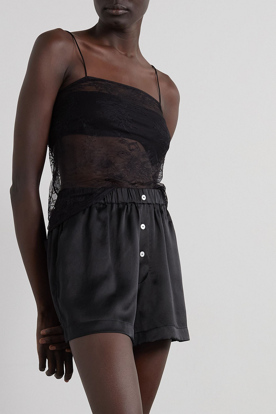 MAISON ESSENTIELE SILK SHORTS