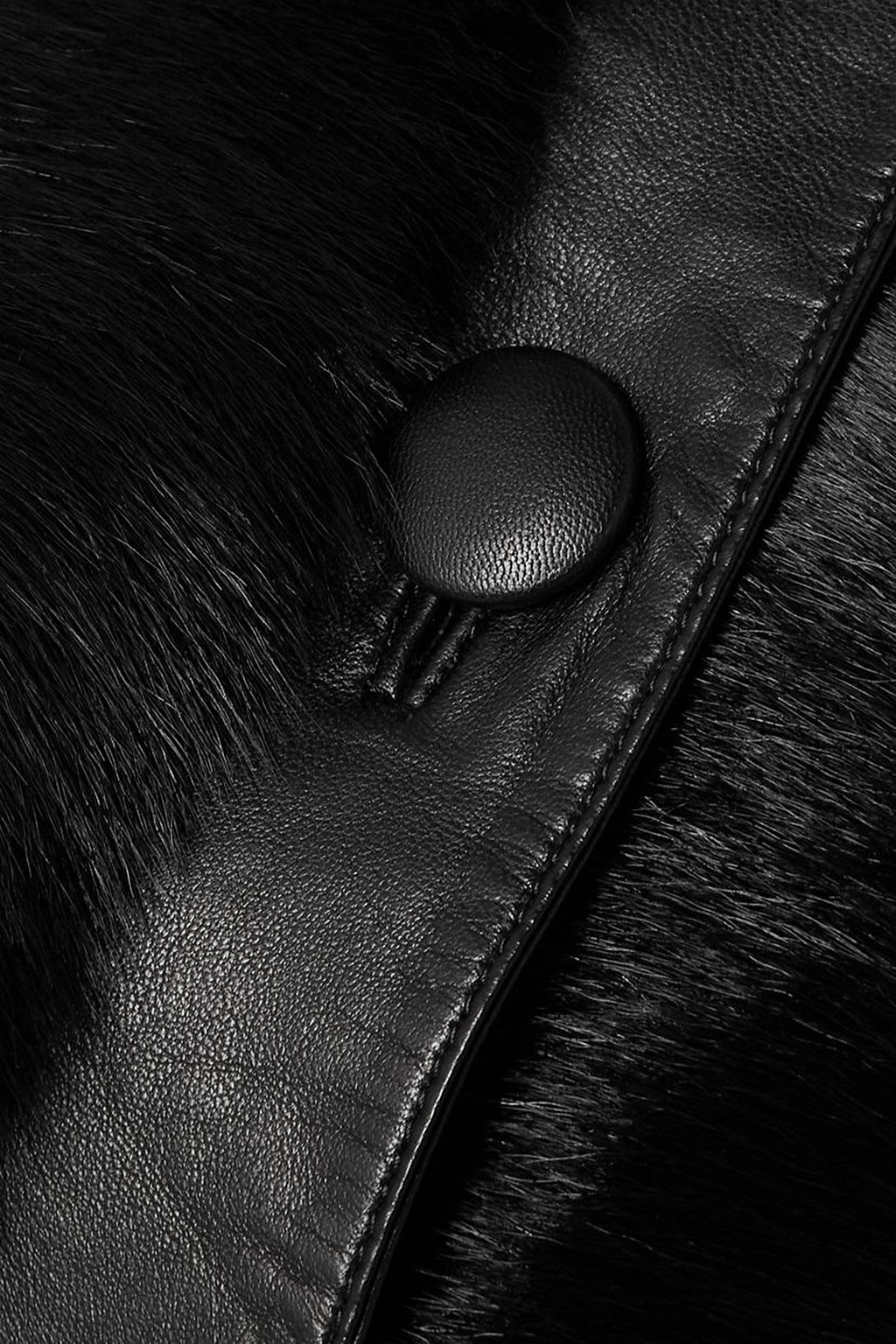 BY MALENE BIRGER Cloelle leather-trimmed calf hair jacket