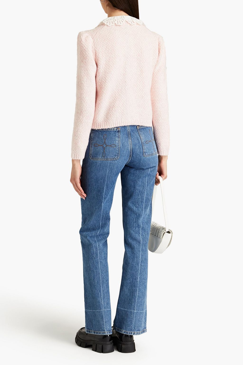 MAJE Embellished knitted cardigan