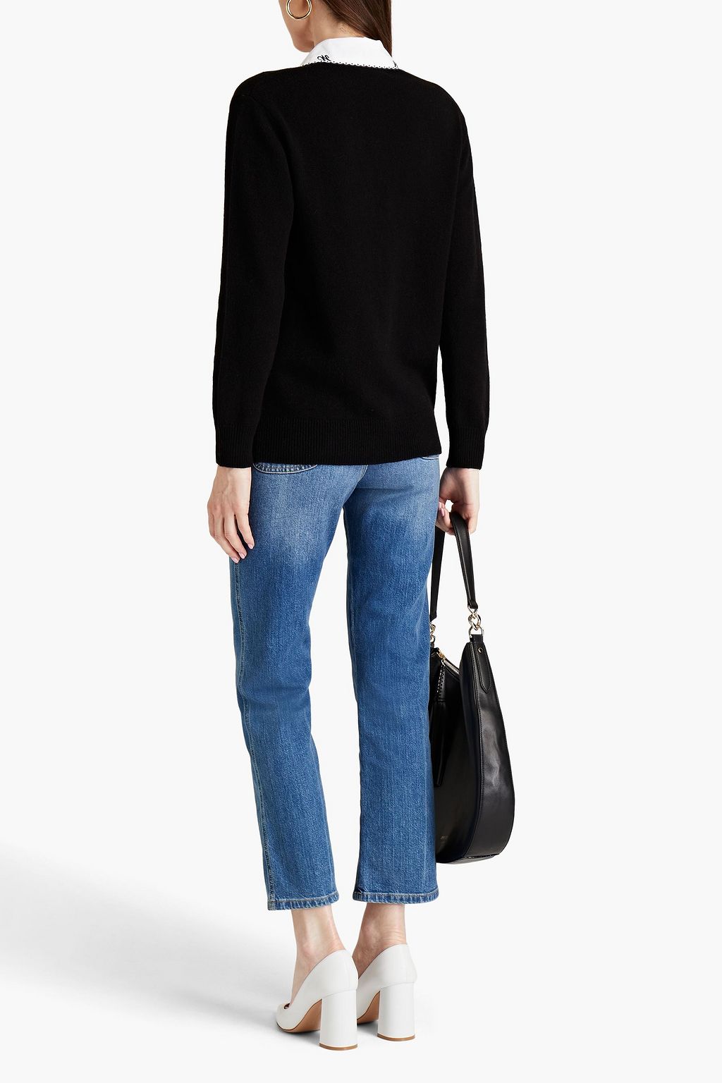 MAJE Ribbed wool and yak-blend cardigan