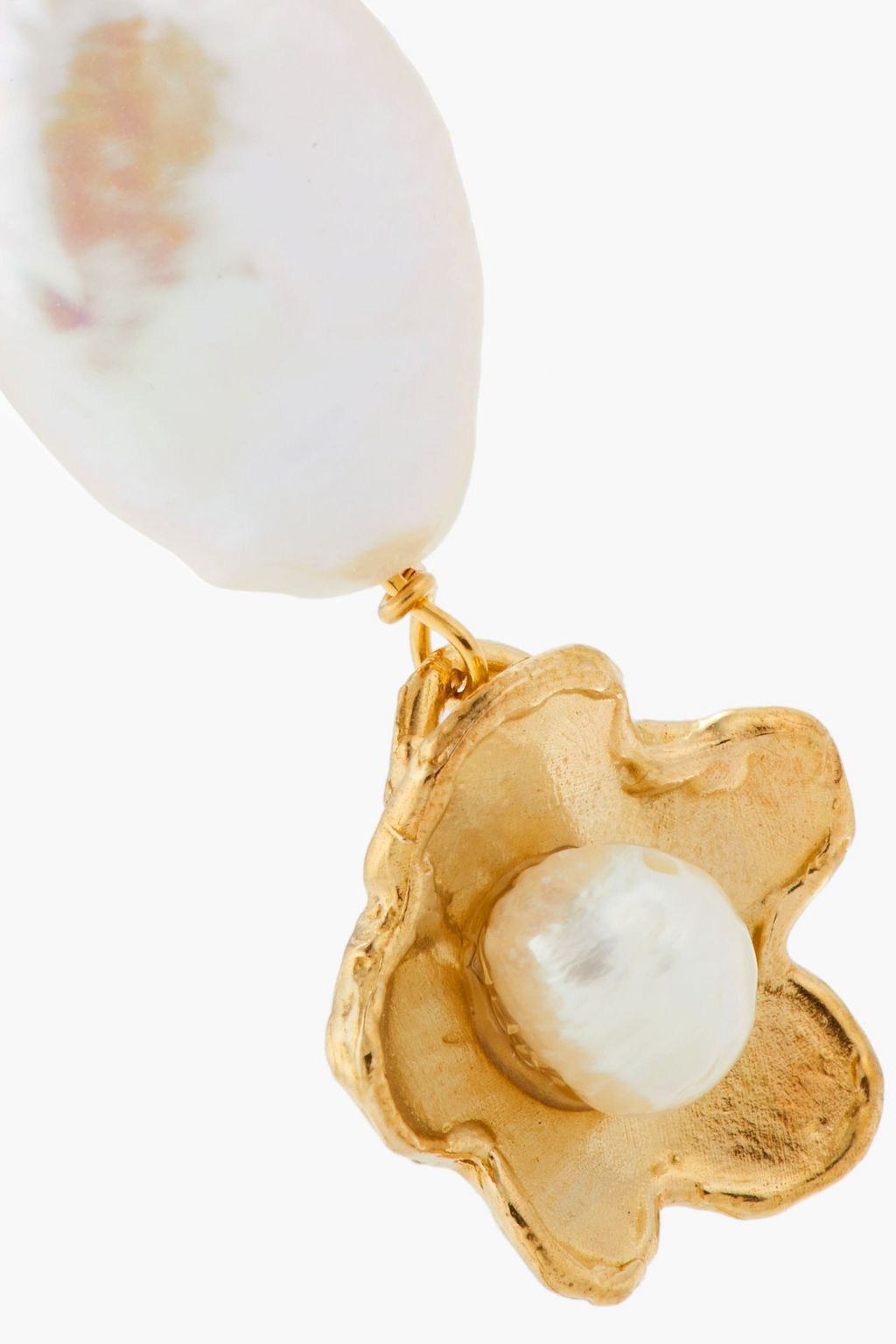 ​ANITA BERISHA White Daisies gold-plated freshwater pearl earrings