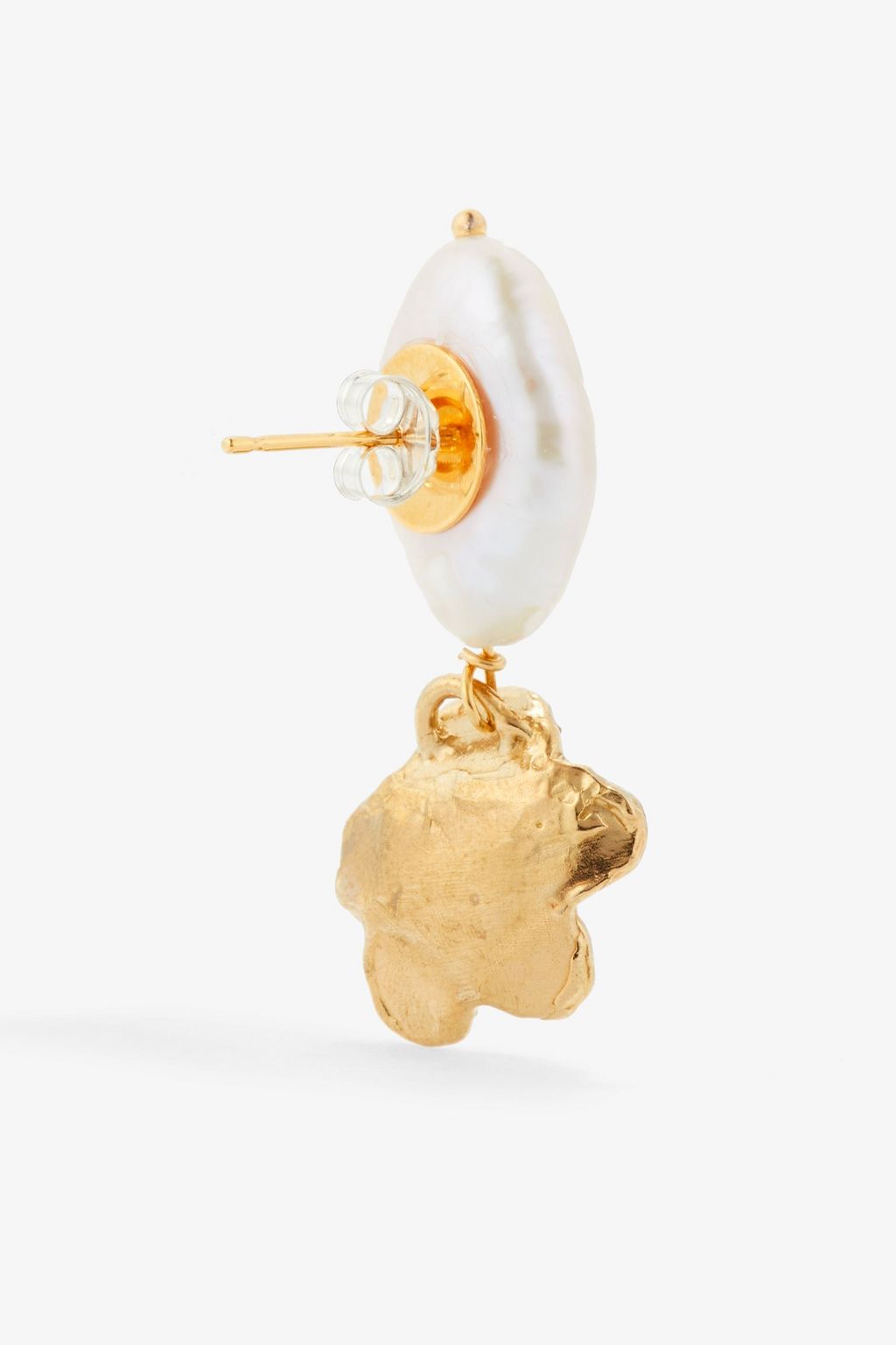 ​ANITA BERISHA White Daisies gold-plated freshwater pearl earrings