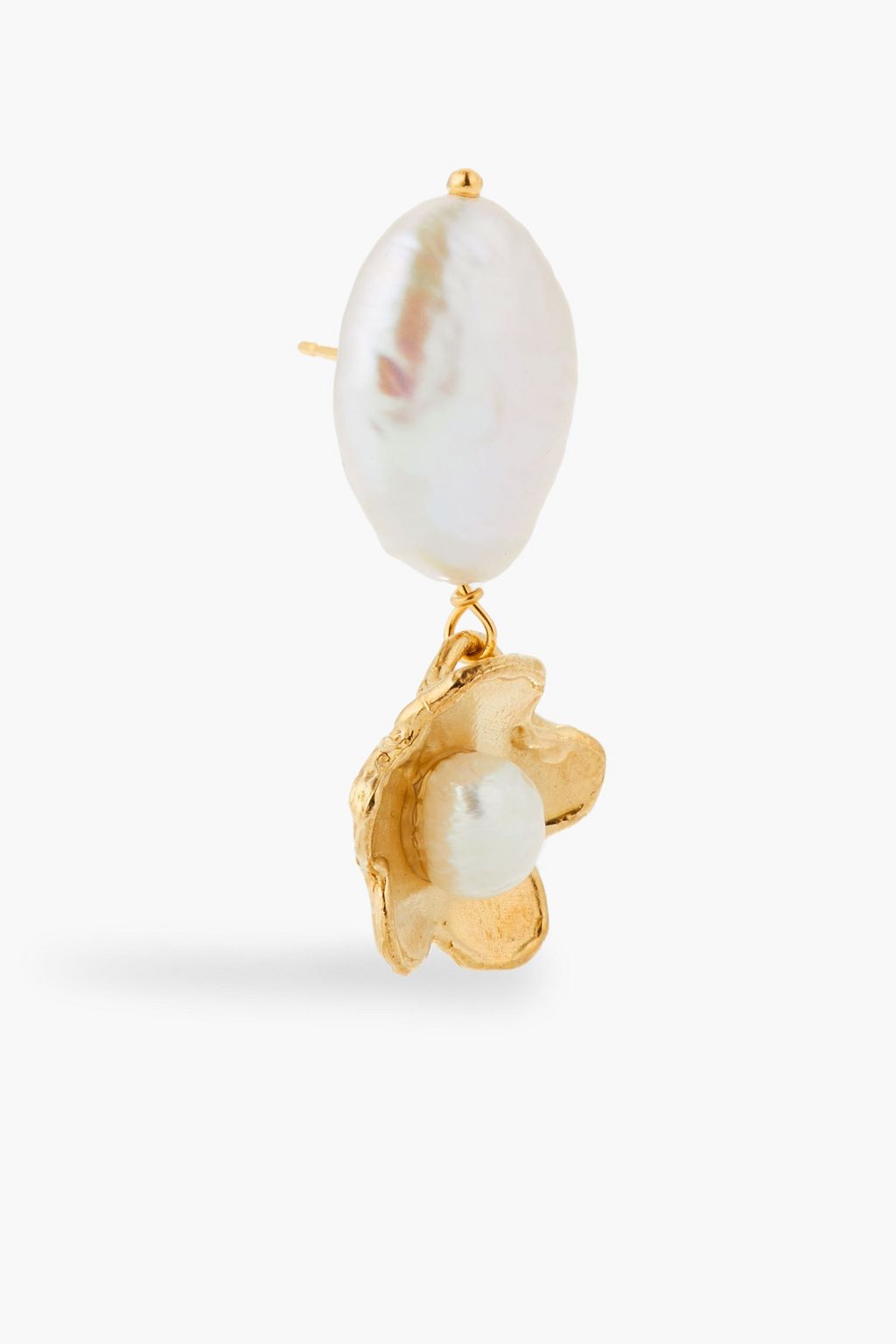 ​ANITA BERISHA White Daisies gold-plated freshwater pearl earrings