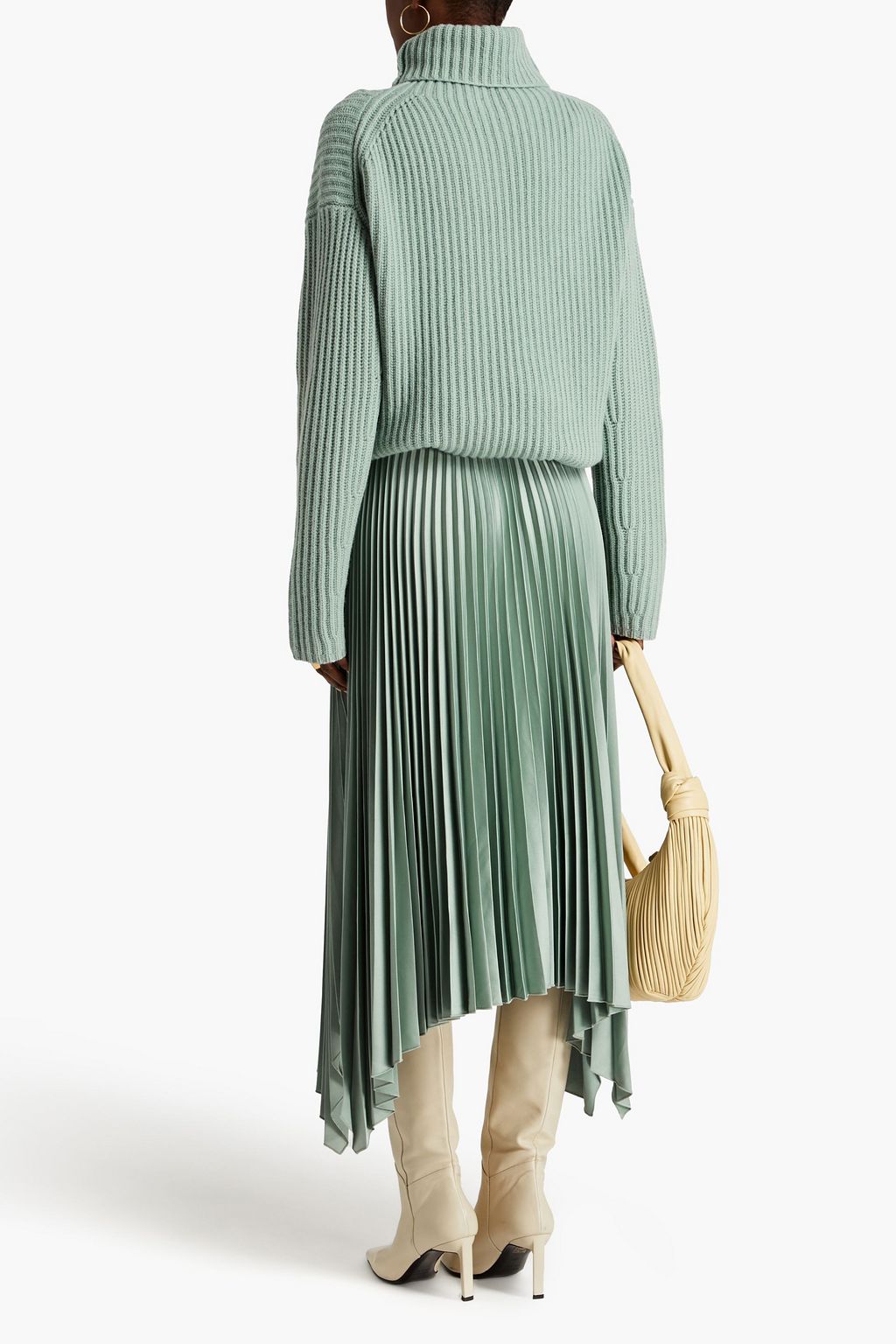 JOSEPH Ade pleated satin-crepe maxi skirt