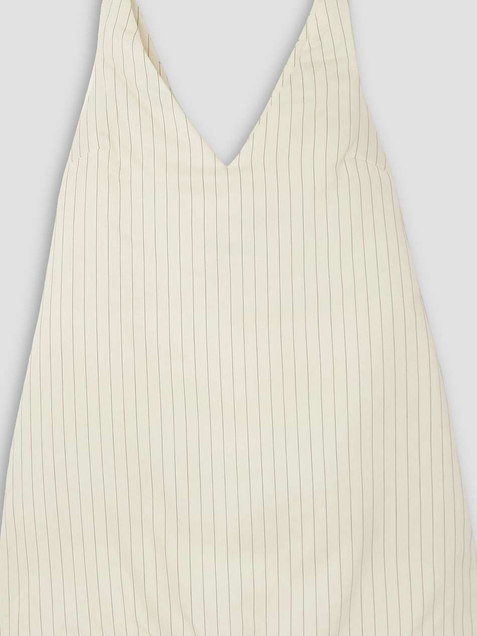 branna pinstriped wool, silk and cotton-blend mini dress