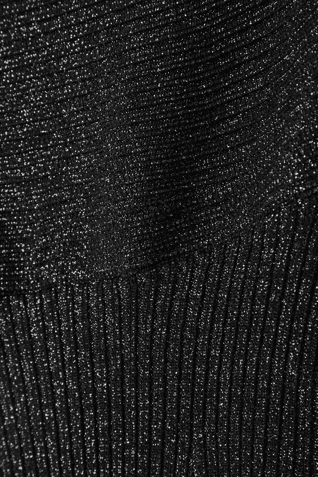 KHAITE Marisole cutout metallic ribbed-knit midi dress