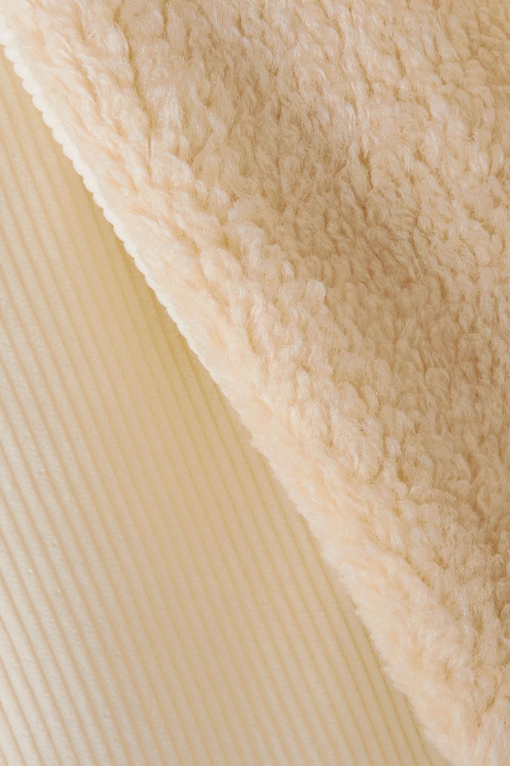 KHAITE Flinn faux shearling-trimmed cotton-corduroy jacket