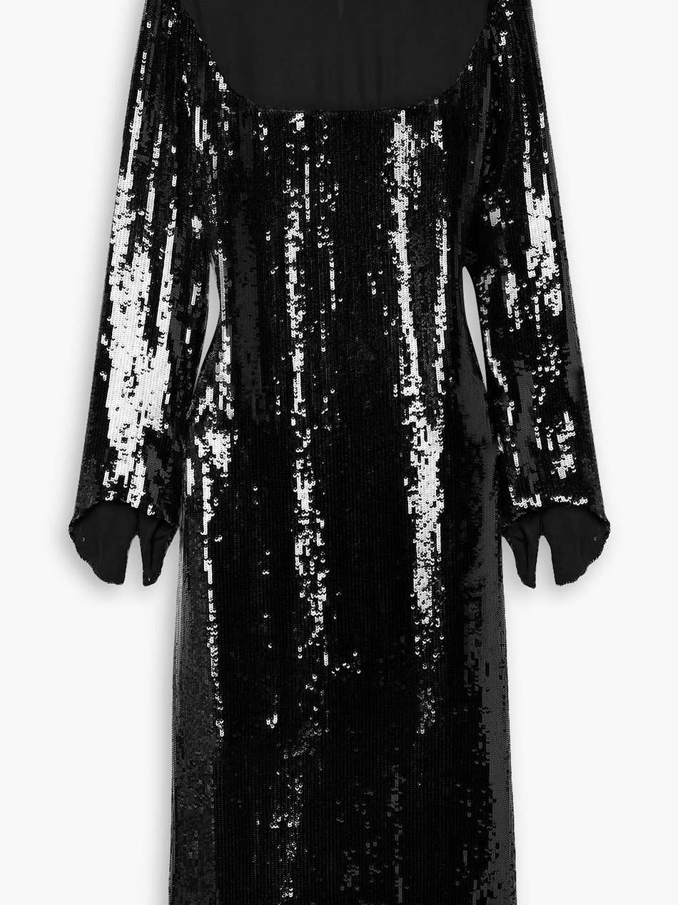 leibel sequined georgette midi dress
