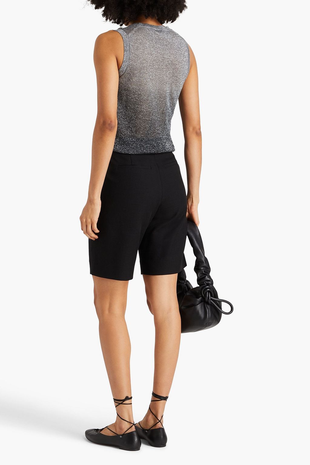 JOSEPH Dégradé metallic knitted top