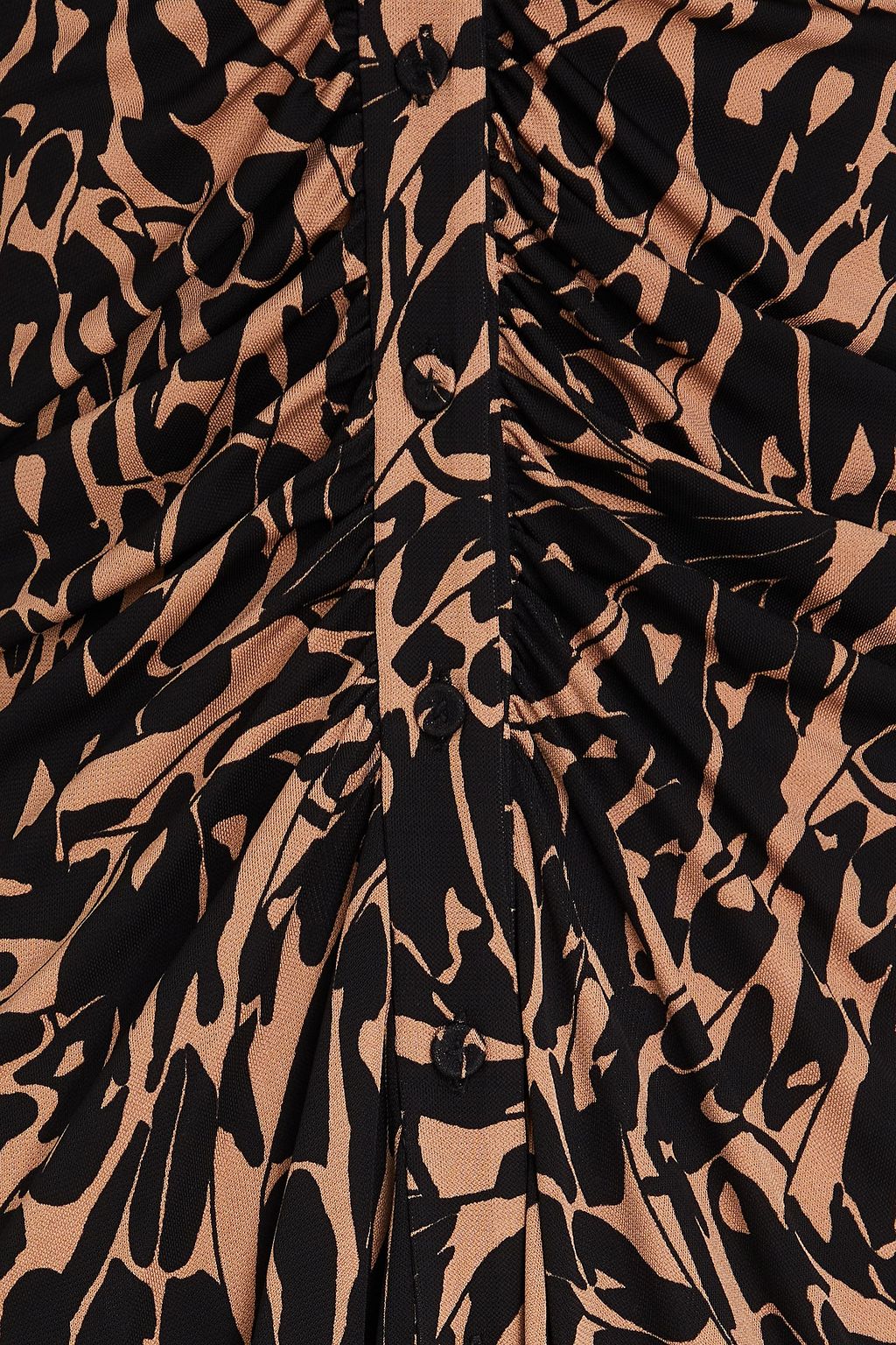 DIANE VON FURSTENBERG Sheska ruched printed jersey mini shirt dress