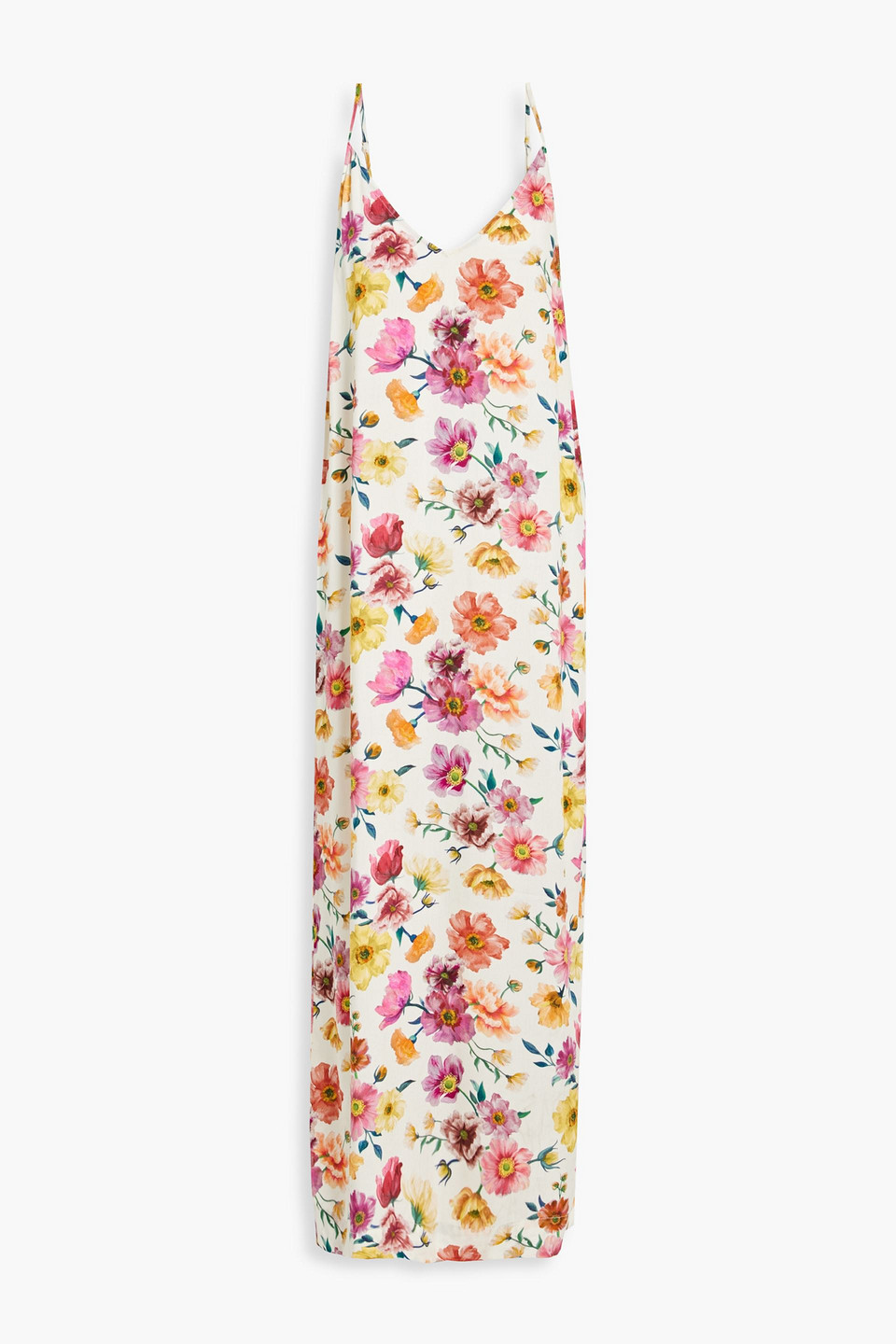 onia - liberty-print poplin maxi slip dress - multicolor - xs