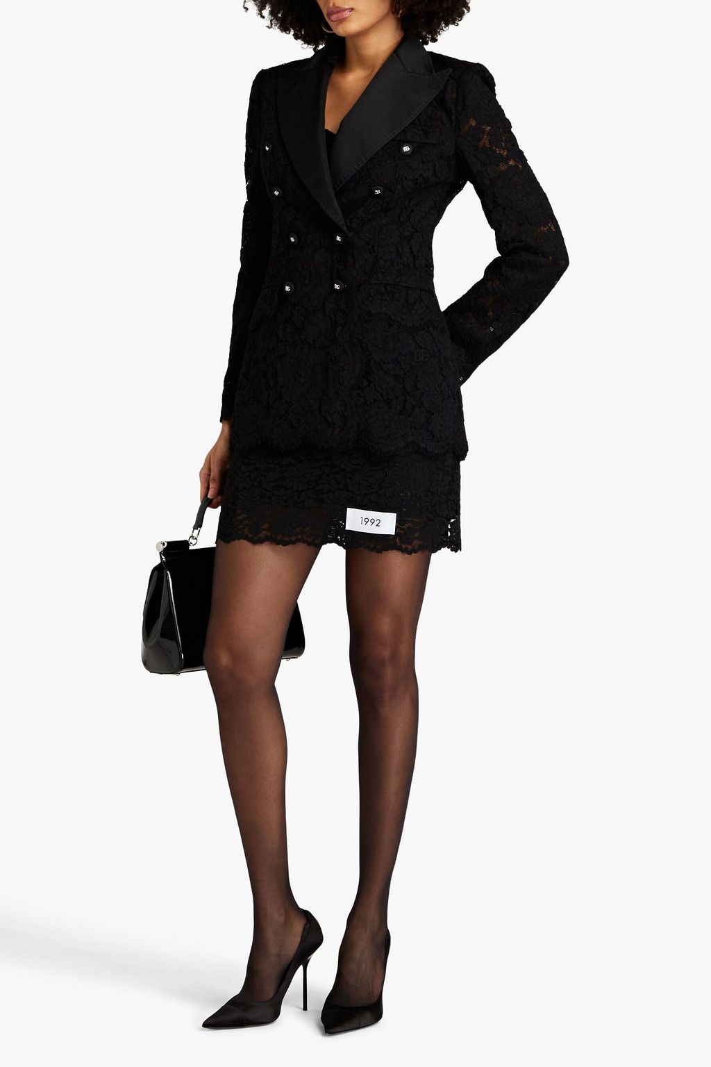DOLCE&GABBANA Double-breasted lace blazer