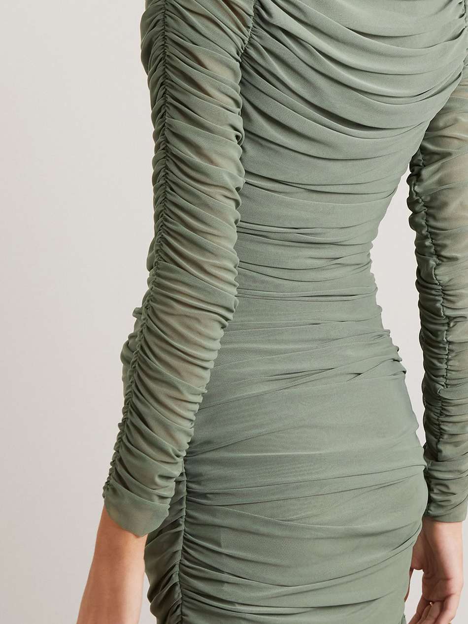 + ester manas draped stretch-tulle mini dress