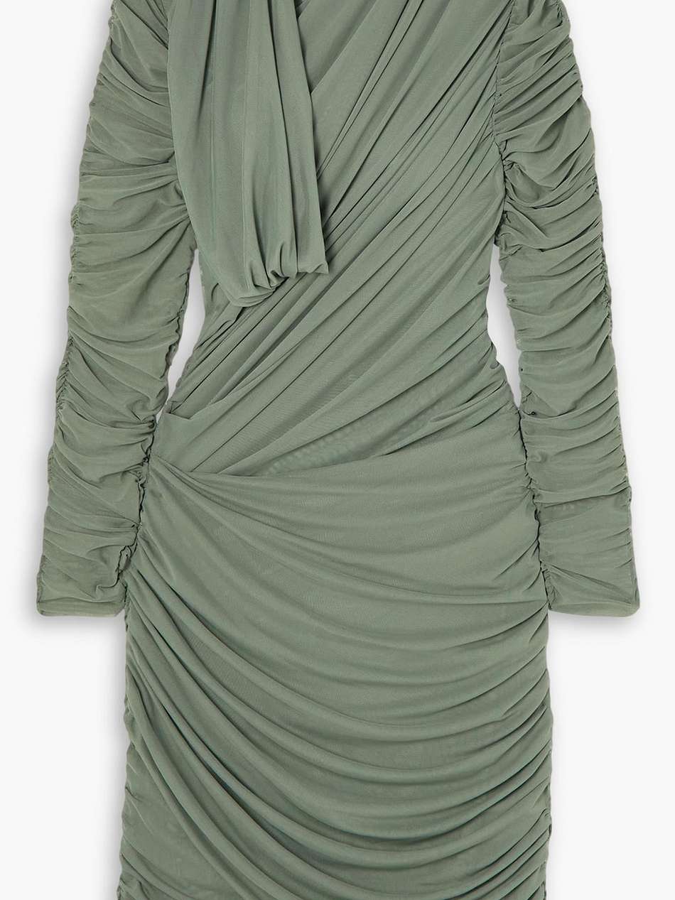 + ester manas draped stretch-tulle mini dress