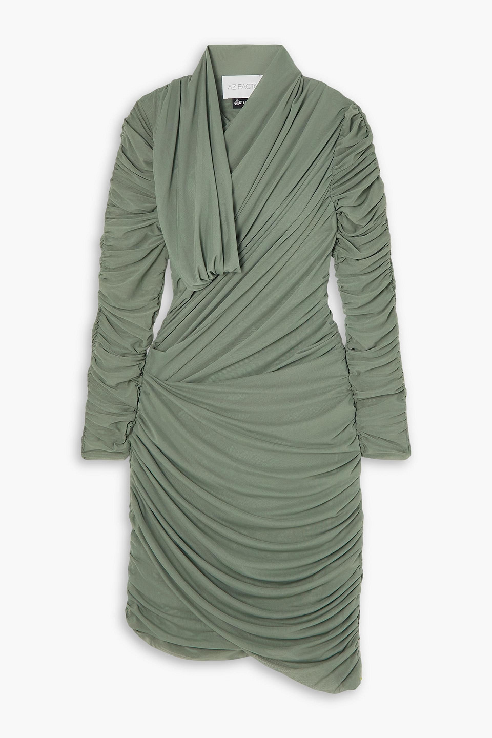 Ester Manas draped stretch-tulle mini dress