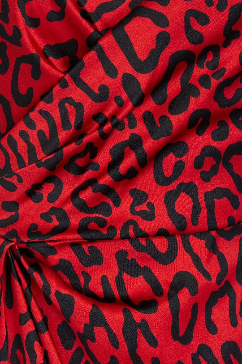 DOLCE&GABBANA Draped leopard-print silk-blend satin maxi dress