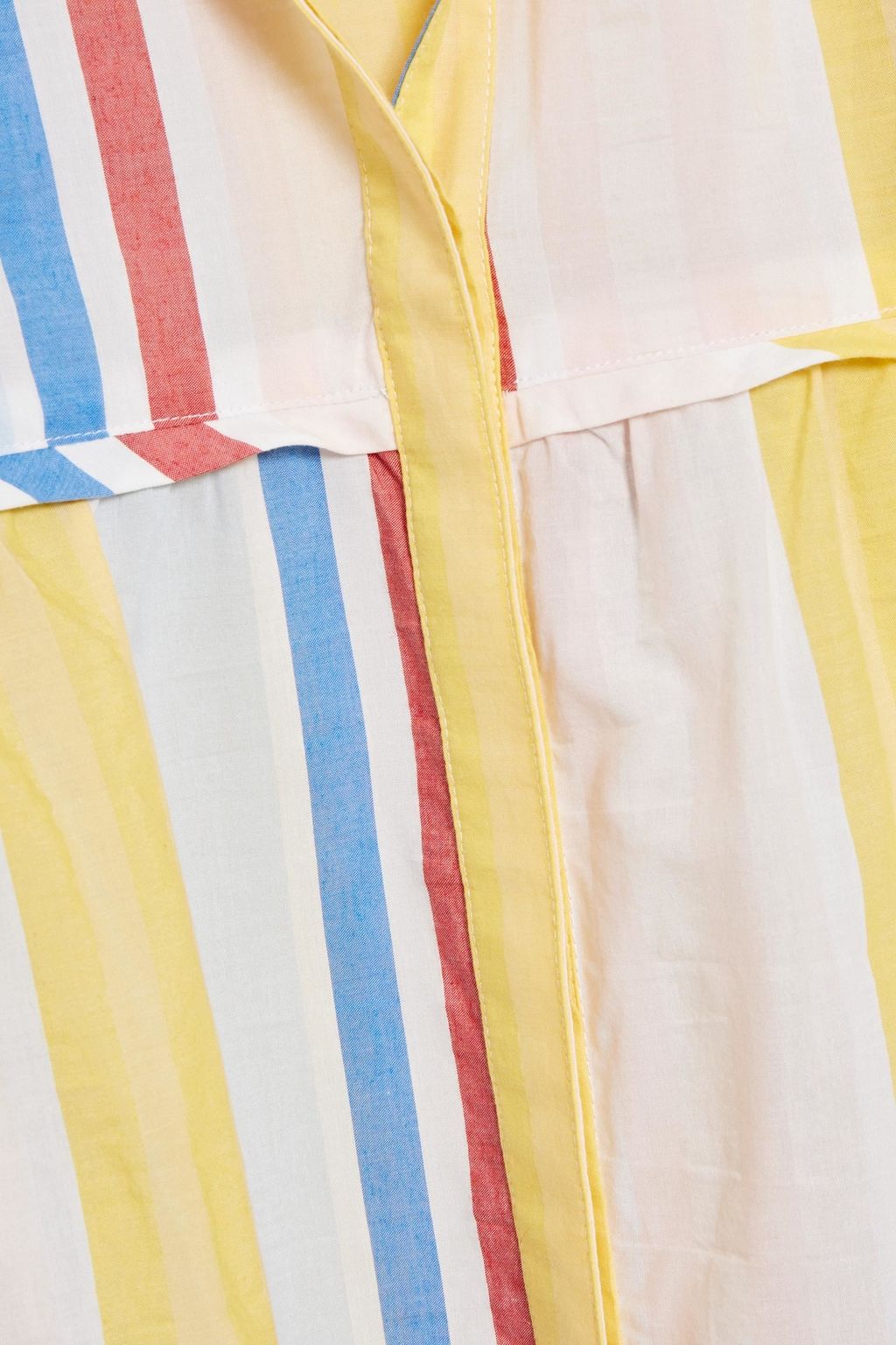 LEMLEM Jima belted striped cotton-broadcloth mini shirt dress