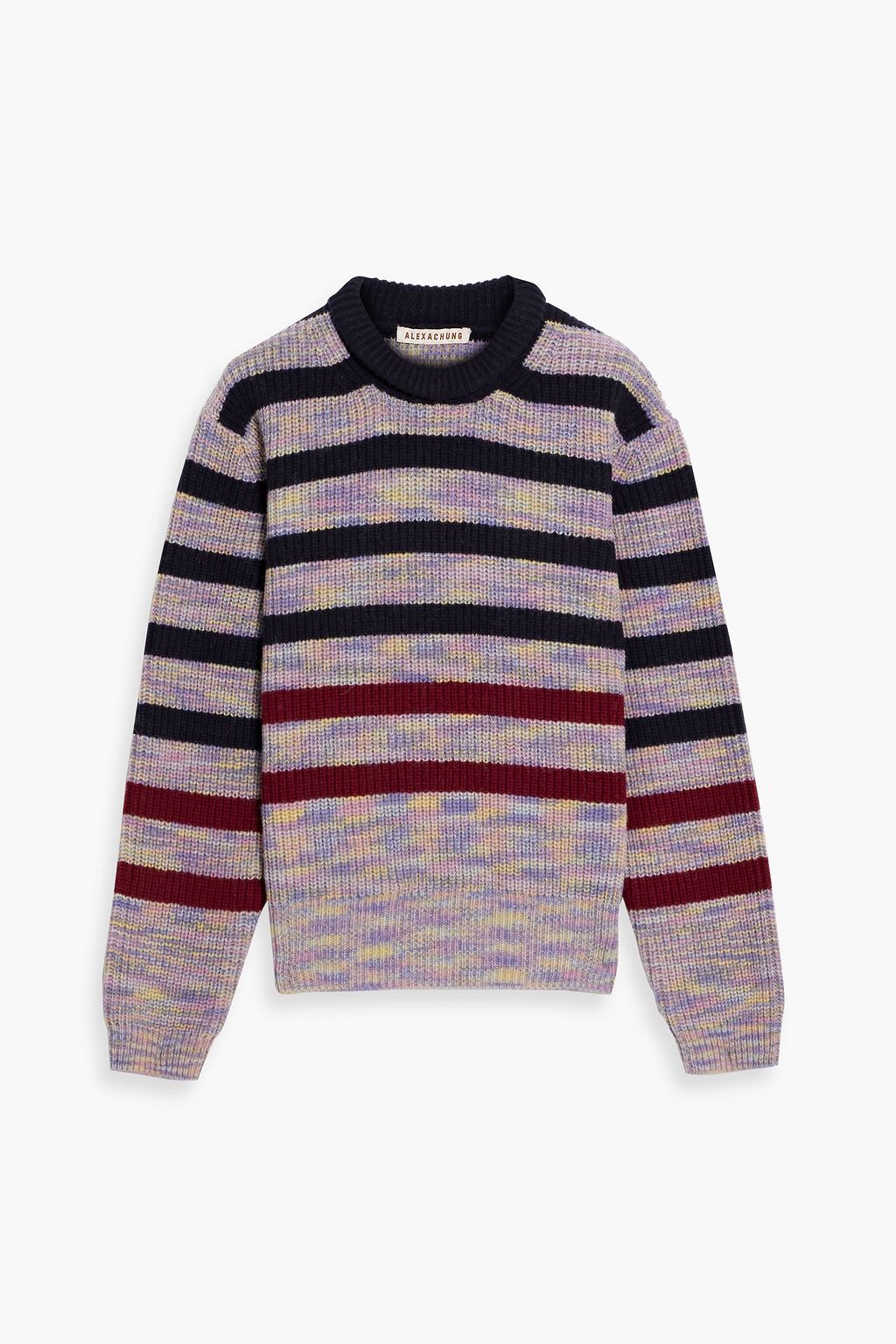 ALEXACHUNG Space-dyed striped wool-blend sweater | Sale up to 70% off ...