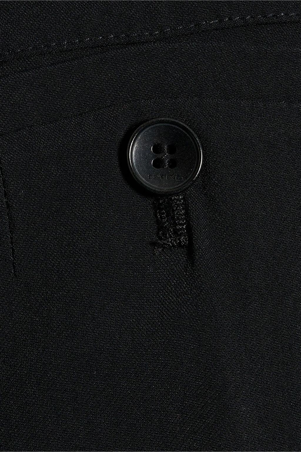 ETRO Pleated crepe de chine straight-leg pants