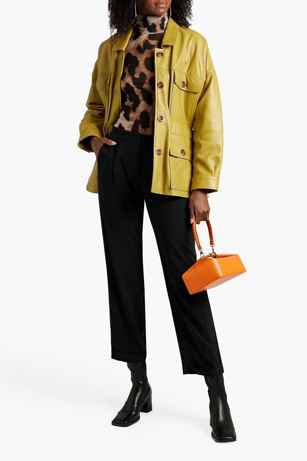 ETRO Pleated crepe de chine straight-leg pants