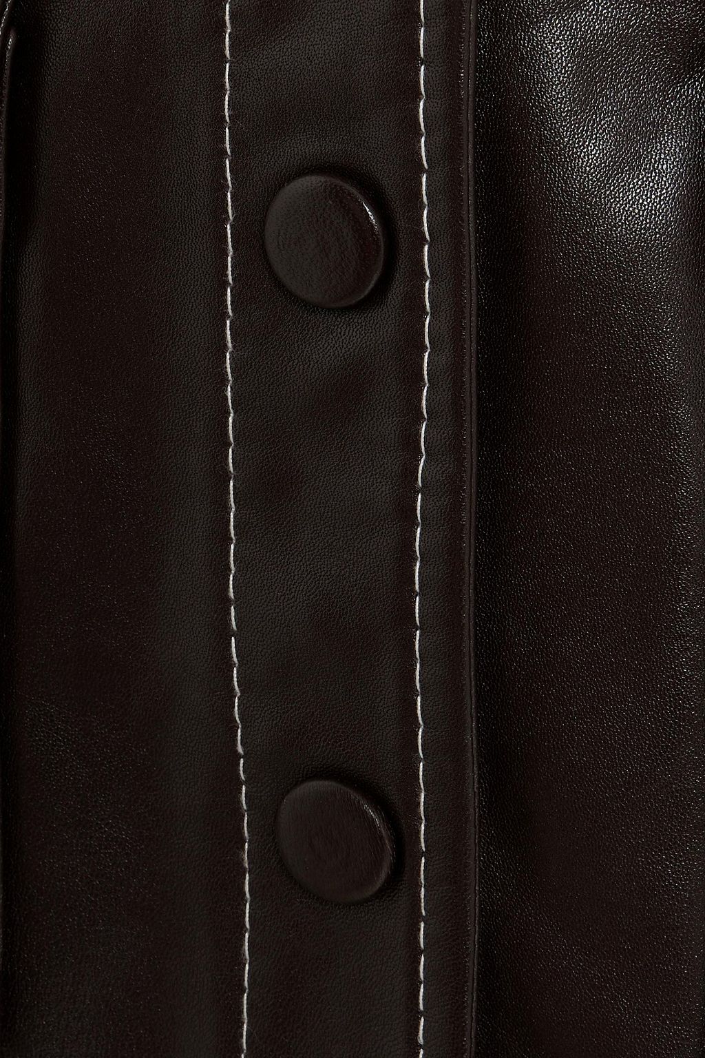 GANNI Leather shirt dress