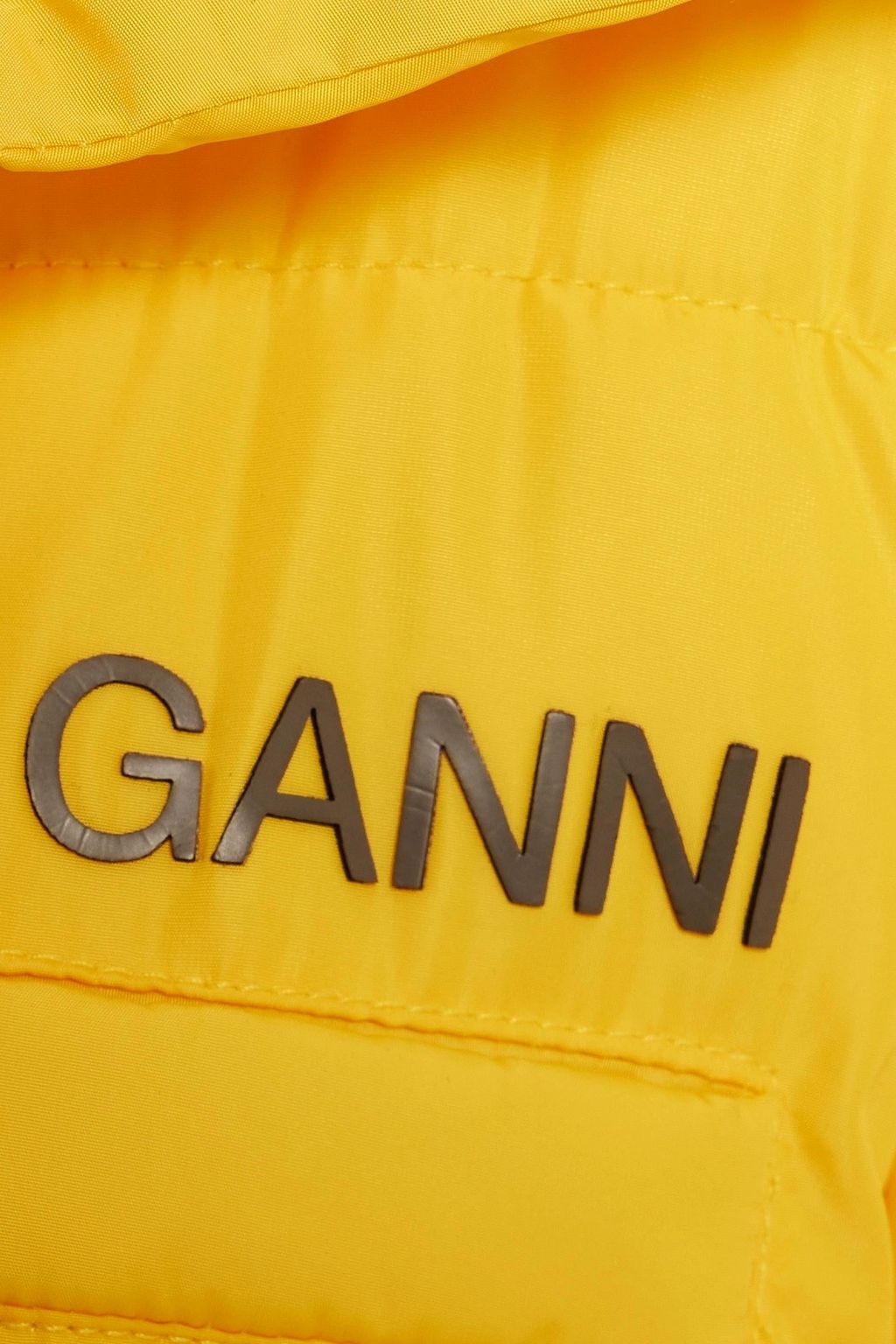 GANNI Zip-detailed quilted shell hooded down coat